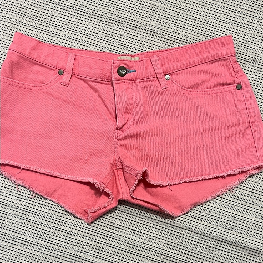 Roxy Vibrant Pink Jean Shorts